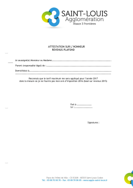 ATTESTATION SUR L`HONNEUR REVENUS PLAFOND