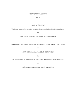 Les Menus - Le Manoir du Rodoir