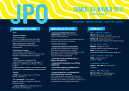 Programme JPO 2017 - Université du Littoral Côte d`Opale