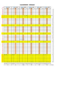 TABLEAU MENAGE - MERCREDIS