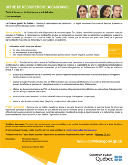 Technicienne ou technicien en administration