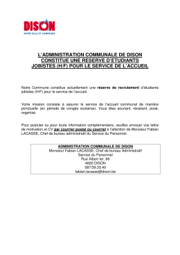 (h/f) pour le service de l`accueil