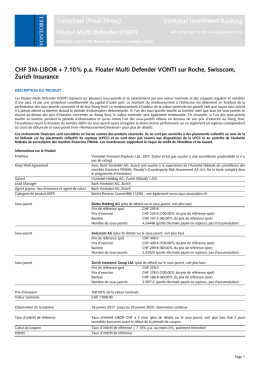 Termsheet (Final Terms) Vontobel Investment Banking