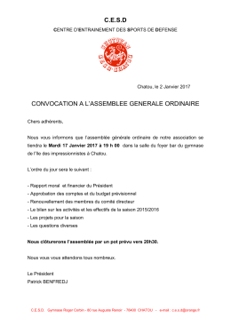 Voir la convocation