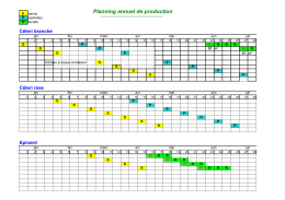 Planning annuel de production