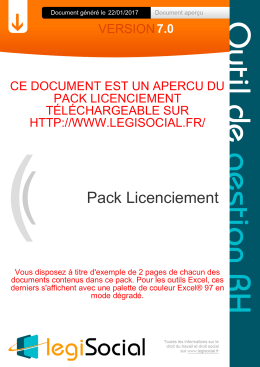 Pack Licenciement