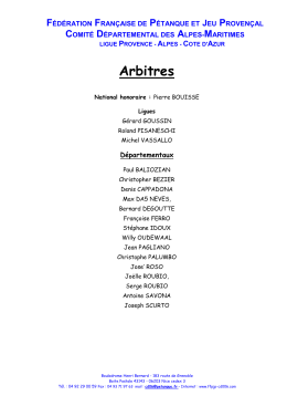 Arbitres - F.F.P.J.P du 06