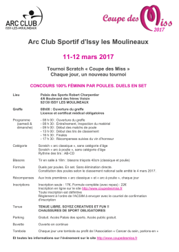 Arc Club Sportif d`Issy les Moulineaux 11-12 mars