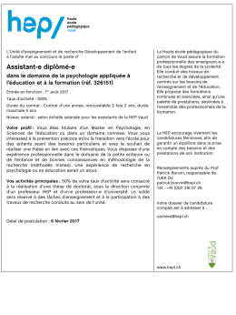 Assistant-e diplômé-e