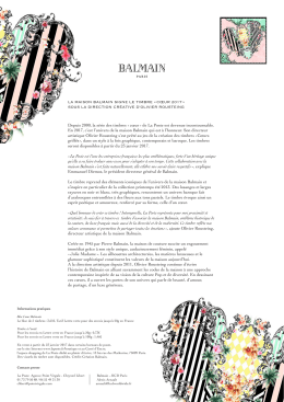 "Coeur 2017" par Balmain - Le 20/01