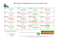 Menu Scolaire - Saint-Genis