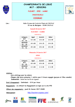 Championnat de ligue M17/seniors &agrave; Cognac