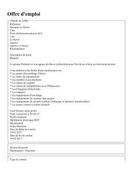 Offre d`emploi