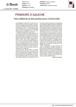 Des milliards et des postes pour l`université