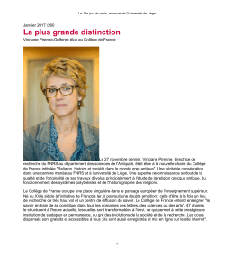 La plus grande distinction - Le 15e jour du mois