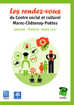 RDV de Janvier à mars 2017 du centre social MCP