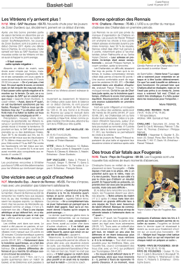 Bonne op&eacute;ration des Rennais Des trous d`air fatals