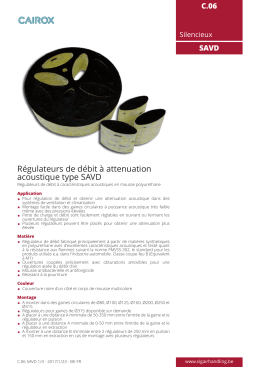 R&eacute;gulateurs de d&eacute;bit &agrave; attenuation acoustique type SAVD