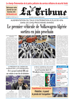 Le premier véhicule de Volkswagen-Algérie sortira en