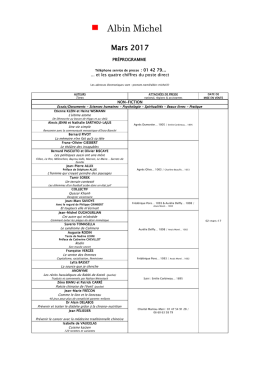 Préprogramme mars non-fiction 2017