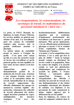 TRACT reorganisations restructurations