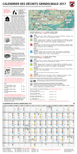 calendrier des déchets grindelwald 2017