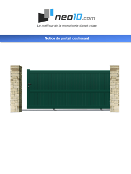 Notice portail coulissant