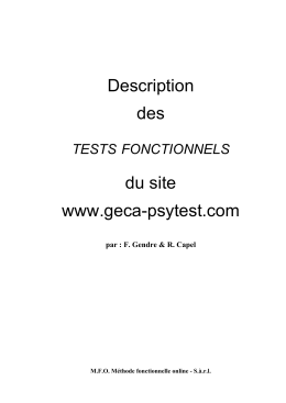 tests fonctionnels