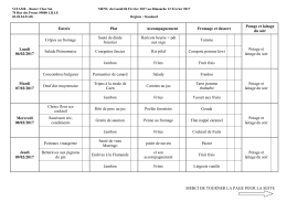 Repas a domicile - Menus du 6 au 12 fevrier