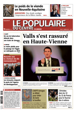 Valls s`est rassuré en HauteVienne
