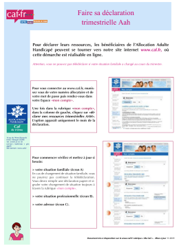 Faire sa déclaration Allocation Adulte Handicapé.