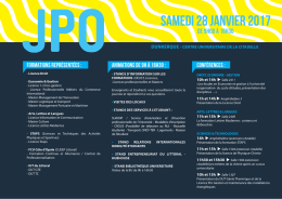 Programme JPO 2017 - Université du Littoral Côte d`Opale