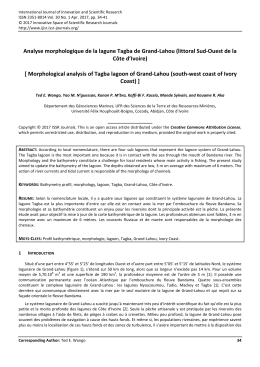 Analyse morphologique de la lagune Tagba de Grand