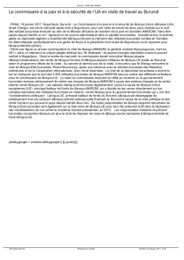 Le commissaire à la paix et à la sécurité de l`UA en visite de