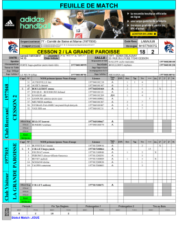 feuille de match