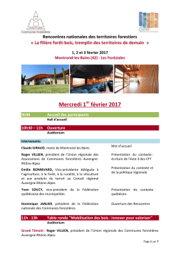Le programme des Rencontres - Fédération nationale des
