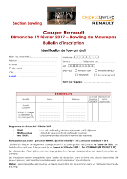 Bulletin d`inscription