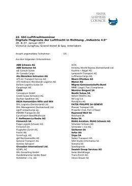 Bereits angemeldete Teilnehmer
