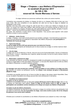 Voir le bulletin d`inscription.