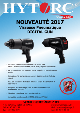 Nouveautés 2017 DIGITAL GUN - documentation