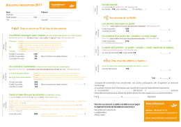 Bulletin d`inscription 2017