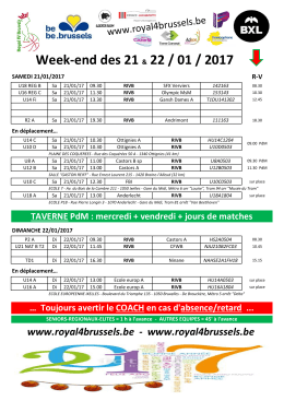 Feuille de la semaine