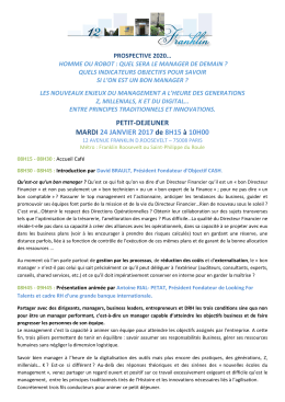 PETIT-DEJEUNER MARDI 24 JANVIER 2017 de