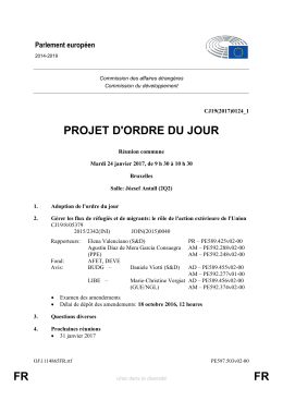 FR FR PROJET D`ORDRE DU JOUR