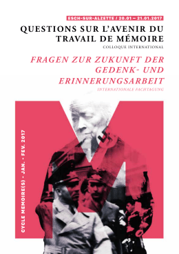 fragen zur zukunft der gedenk- und erinnerungsarbeit questions sur