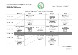 Centre Universitaire Nour El-Bachir, El Bayadh Institut des Sciences