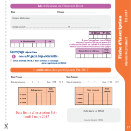 bulletin d`inscription pour les séjours été ICI