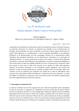 Les 3F du HoaxCrash - LA CHAIRE CYBERDÉFENSE