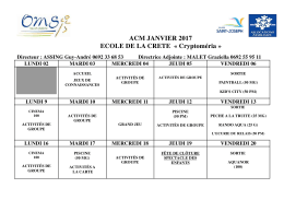 PLANNING CRETE