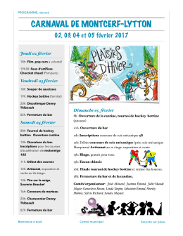 programme - Montcerf